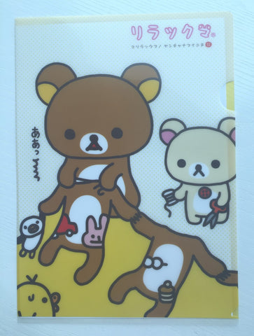 San-x Rilakkuma bear A4 plastic file folder - CharmTape - 1