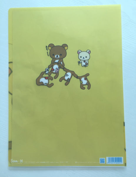 San-x Rilakkuma bear A4 plastic file folder - CharmTape - 2