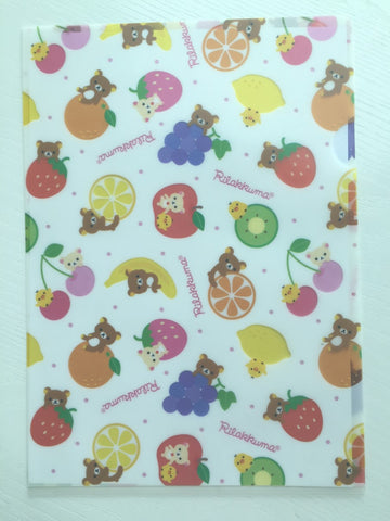 San-x Rilakkuma bear A4 plastic file folder - CharmTape - 1