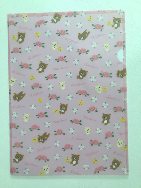 Rilakkuma bear A4 plastic file folder - CharmTape - 1