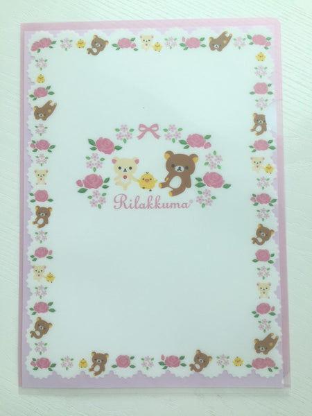 San-x Rilakkuma bear A4 plastic file folder - CharmTape - 1