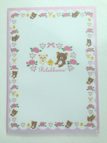 San-x Rilakkuma bear A4 plastic file folder - CharmTape - 1