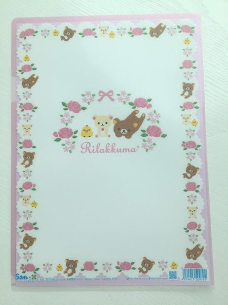 San-x Rilakkuma bear A4 plastic file folder - CharmTape - 2