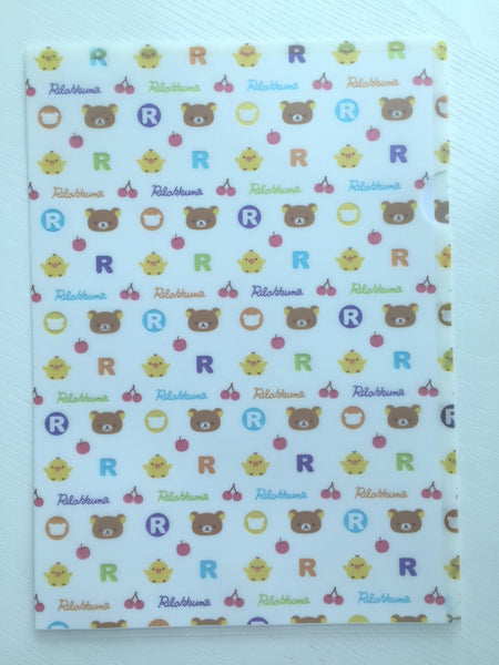 San-x Rilakkuma bear A4 plastic file folder - CharmTape - 1