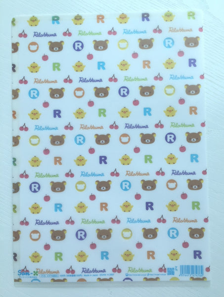 San-x Rilakkuma bear A4 plastic file folder - CharmTape - 2