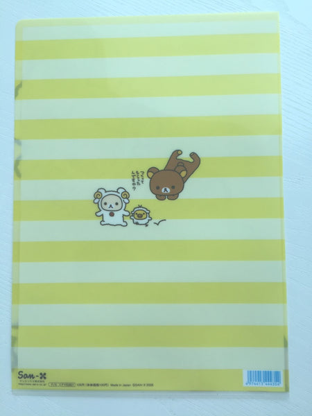 San-x Rilakkuma bear A4 plastic file folder - CharmTape - 2