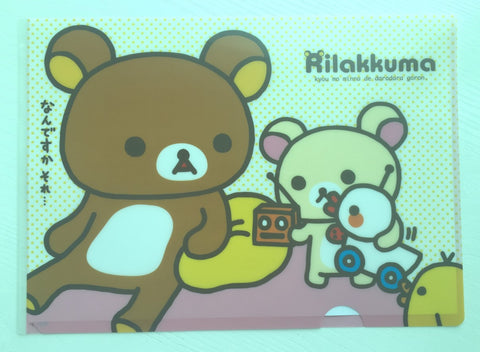 San-x Rilakkuma bear A4 plastic file folder - CharmTape - 1