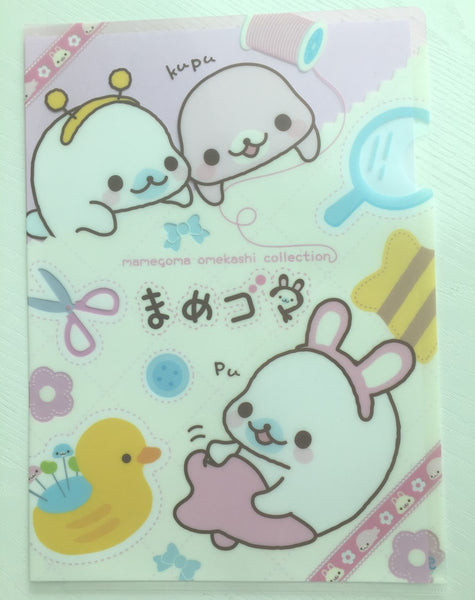 San-x Mamegoma Seal A4 plastic file folder - CharmTape - 1