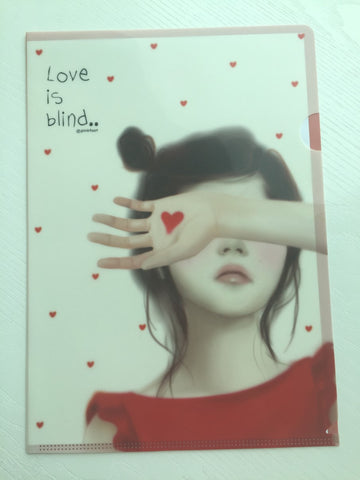 Pinkfoot Pretty Girl A4 plastic file folder - Love is Blind - CharmTape - 1