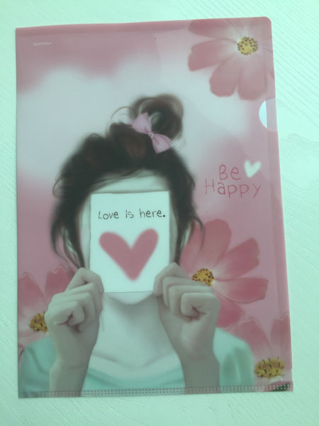 Pinkfoot Pretty Girl A4 plastic file folder - Love is here - CharmTape - 1