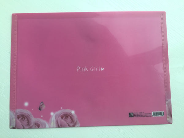 Pinkfoot Pretty Girl A4 plastic folder envelope - Pink Girl - CharmTape - 2