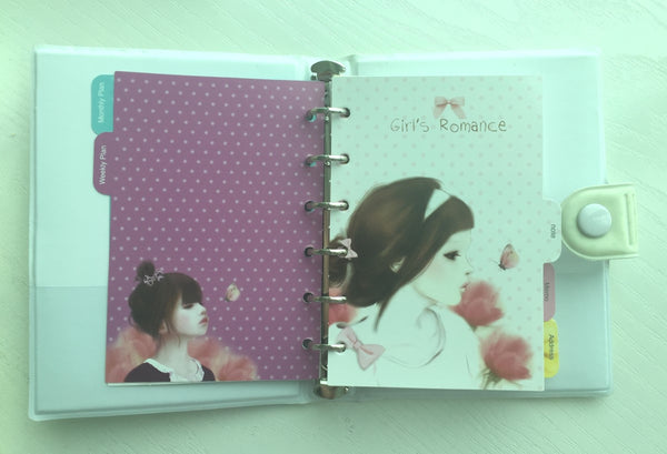 Girl's Romance Filofax Daily Planner Scheduler from Pinkfoot Korea - CharmTape - 8