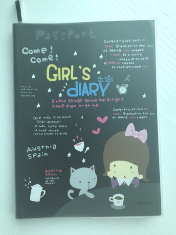 Girl Daily Planner Scheduler - in Black - CharmTape - 1