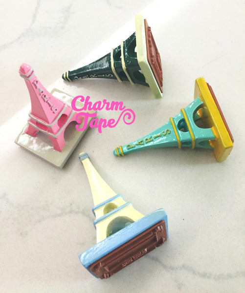 Paris Eiffel Tower Stamp Set - Resin Stamp - Rubber Stamp - Diary Stamp 4 styles can choose RS32