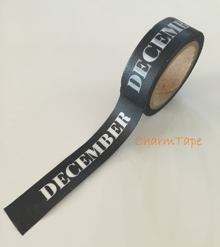 December washi tape 18mm x 8meters WT704 - CharmTape - 1