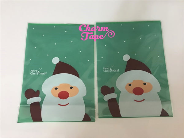 Festive Santa Claus Gift Bags Cello Bag - Party bags Set of 20/50/100 14x20 cm CB32