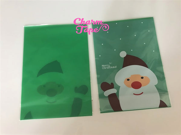 Festive Santa Claus Gift Bags Cello Bag - Party bags Set of 20/50/100 14x20 cm CB32