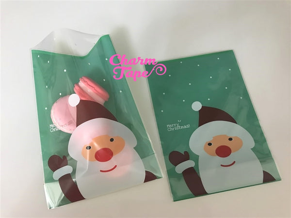 Festive Santa Claus Gift Bags Cello Bag - Party bags Set of 20/50/100 14x20 cm CB32