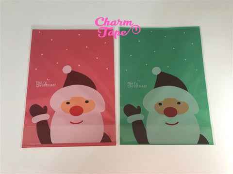 Festive Santa Claus Gift Bags Cello Bag - Party bags Set of 20/50/100 14x20 cm CB32