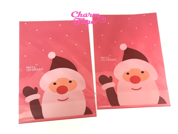 Festive Santa Claus Gift Bags Cello Bag - Party bags Set of 20/50/100 14x20 cm CB32