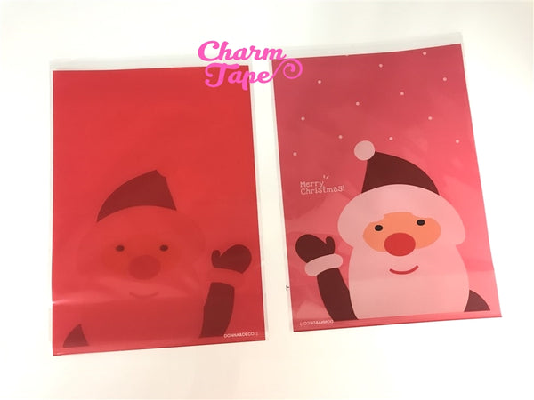 Festive Santa Claus Gift Bags Cello Bag - Party bags Set of 20/50/100 14x20 cm CB32