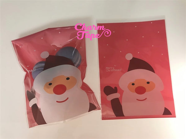 Festive Santa Claus Gift Bags Cello Bag - Party bags Set of 20/50/100 14x20 cm CB32