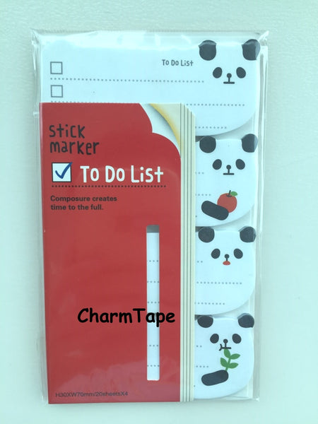 Animal To do list - Sticky Post It Memo Note Pad 80 sheets - CharmTape - 3