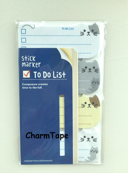 Animal To do list - Sticky Post It Memo Note Pad 80 sheets - CharmTape - 1