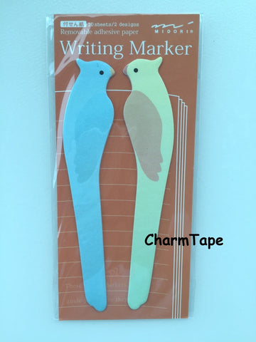 Parrot Long bird Shaped Sticky Post-it Memo Marker Pad  20 sheets SS403 - CharmTape - 1