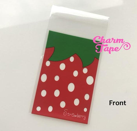 20/50/100 bags Strawberry Gift Bags Cello Bags Self-adhesive Cookie bags - Favors Bags - Party bags CB75