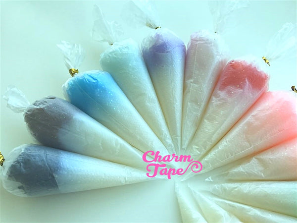 Gradient Glitter Jelly Whip Deco Cream - 50 gram (Free 1 tip) Fake Frosting