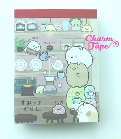 Sumikko Gurashi in coffee shop mini Memo Pad by San-x from Japan