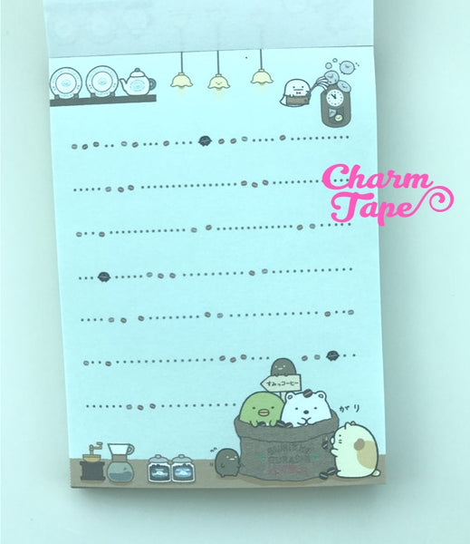 Sumikko Gurashi in coffee shop mini Memo Pad by San-x from Japan