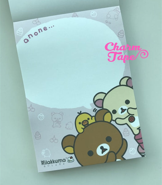 Rilakkuma Bear Big Memo Pad by San-x from Japan