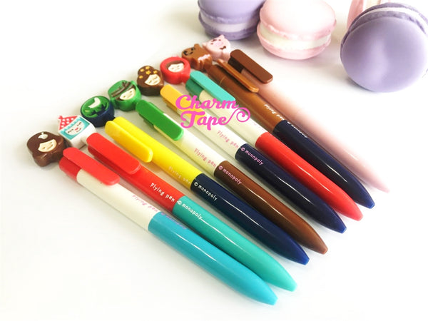 8 pieces Black Pens Fairy Tales Clip Pen 0.5mm BP010 by Monopoly Korea