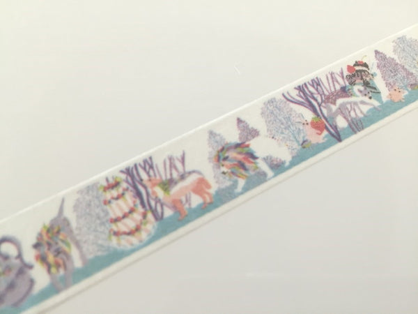 Lion Tea time Fantasy - Washi tape - 10 meters WT805 - CharmTape - 2