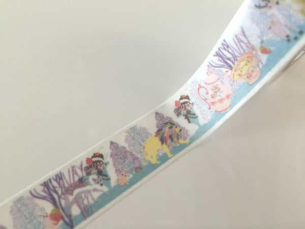 Lion Tea time Fantasy - Washi tape - 10 meters WT805 - CharmTape - 3