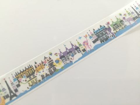 Animal & City Fantasy - Washi tape - 10 meters WT806 - CharmTape - 1