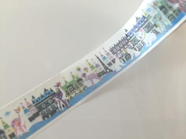 Animal & City Fantasy - Washi tape - 10 meters WT806 - CharmTape - 3