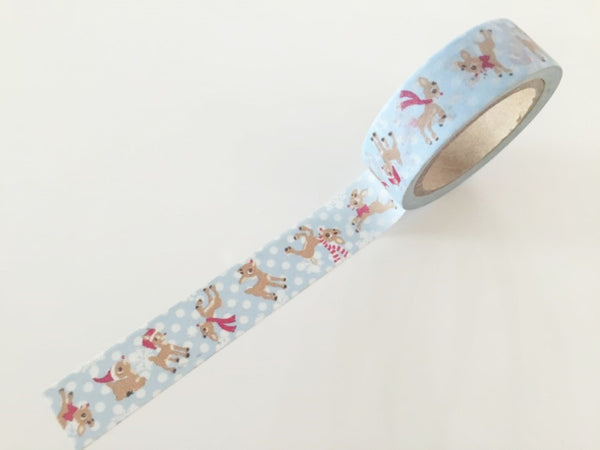 Festive Rudolph Reindeer Washi Tape 8m x 15mm WT848 - CharmTape - 2