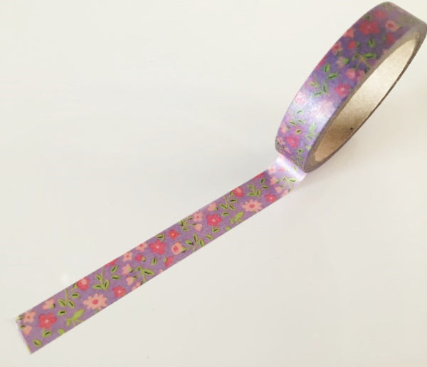 Mini Flowers Lilac Washi Tape 10mm x 10m WT873