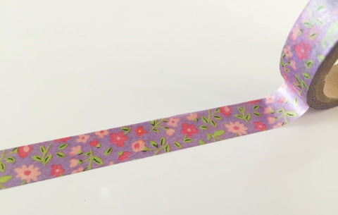 Mini Flowers Lilac Washi Tape 10mm x 10m WT873