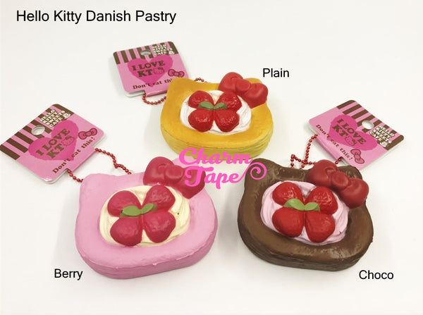 Hello Kitty Strawberry Danish Pastry Squishy cellphone charm by Sanrio