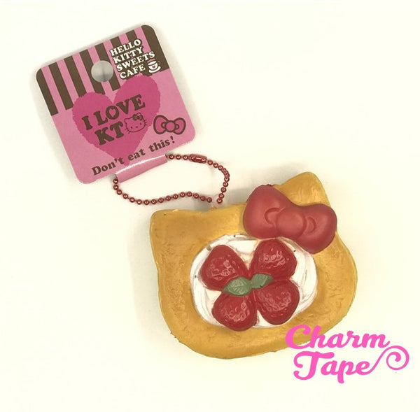 Hello Kitty Strawberry Danish Pastry Squishy cellphone charm by Sanrio