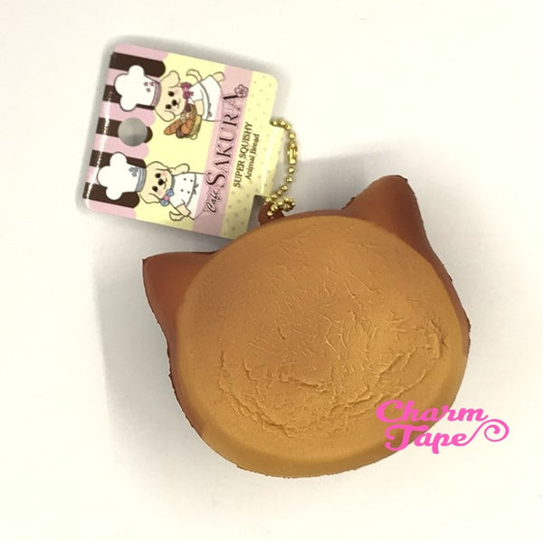 Kitty Cat Face Squishy cellphone charm by Cafe Sakura