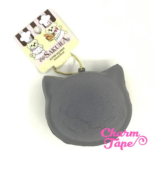 Kitty Cat Face Squishy cellphone charm by Cafe Sakura