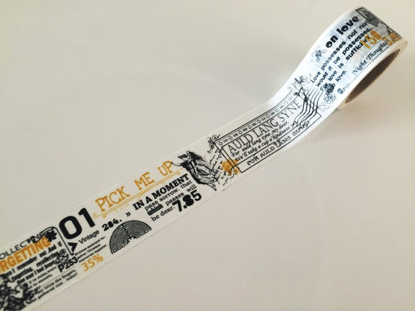 Big Washi Tape - Auld Lang Syne (30mm X 10M) WT891 - CharmTape - 1