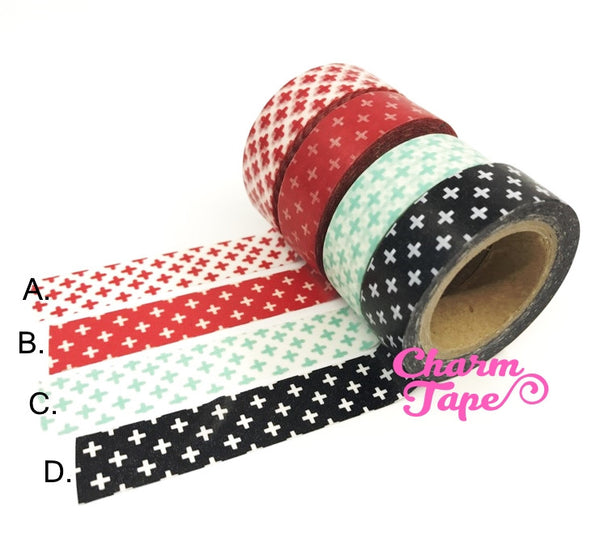 Cross on Washi Masking Tape Roll 15mm x 10m WT87