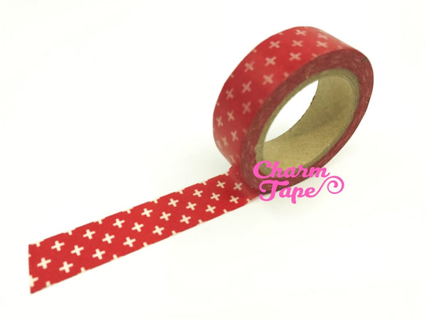 Cross on Washi Masking Tape Roll 15mm x 10m WT87