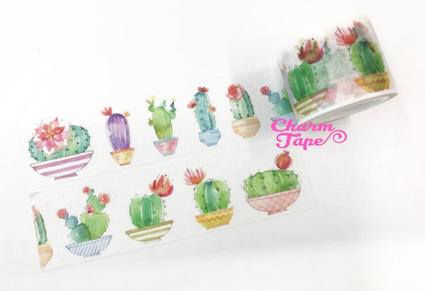 Cactus Plant Big Washi Tape (30mm x 5m) WT1058